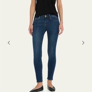 FRAME Le Skinny De Jeanne Crop Fray Hem Stretch Mid Rise Jeans Hayden Size 31